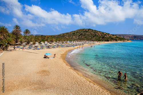 Piękna plaża Vai. Kreta, Grecja