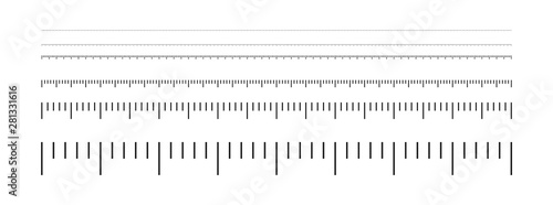 Markup for rulers in different scales.