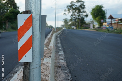 Dangerous labels help to see objects obstructing the way ahead in thailand