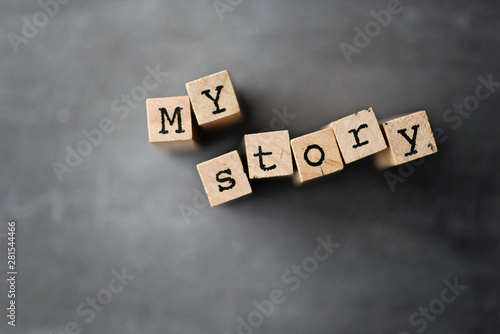 My Story written in alphabet letters