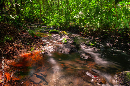 Smooth of water stream in Rainforest of Thaland,Phang nga,Koh Yao Yai