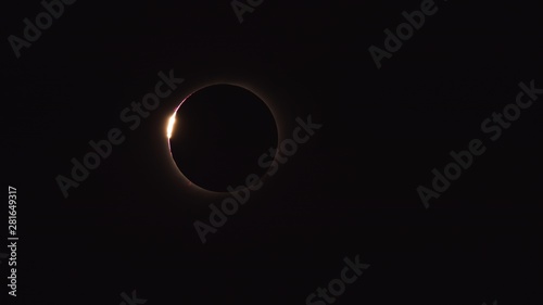total solar eclipse in Chile on July 2, 2019. Baily's Beads, Solar Fulgurations can be seen