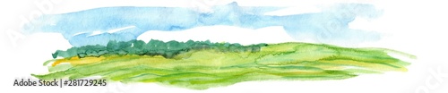 Hand Drawn Watercolor Landscape