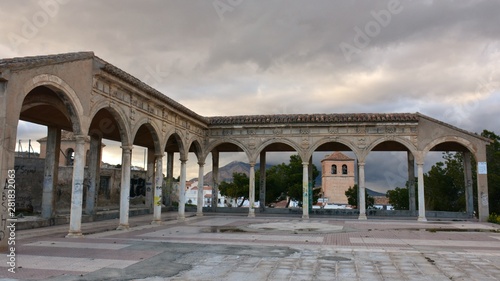 Vistas de la torre de la iglesia de la Merced de Baza, Granada, España 