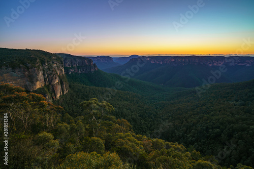 blue hour at govetts leap lookout, blue mountains, australia 49