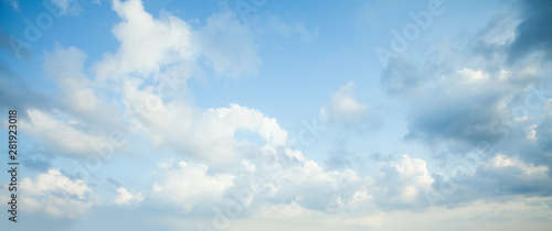 Blue sky clouds background. Beautiful landscape with clouds on sky