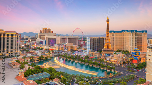 cityscape of Las Vegas from top view in Nevada, USA