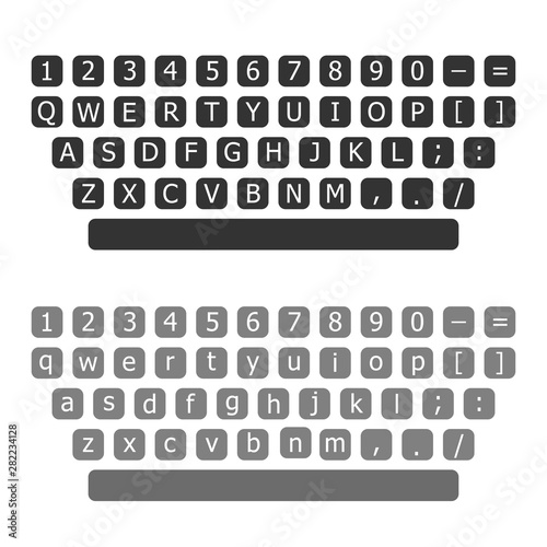 Vector illustration of qwerty keyboard