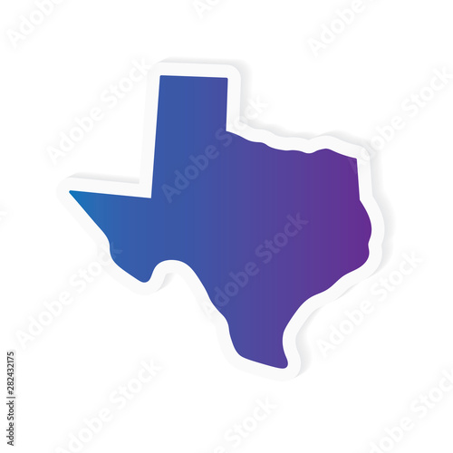 gradient Texas map- vector illustration