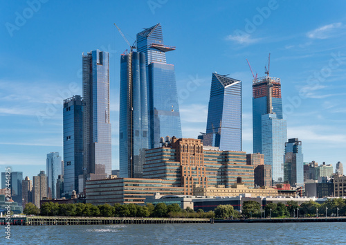 Cityscape of new skyscraperss in Hudson Yard, New York.