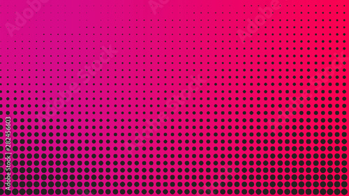 Abstract White Dotted Halftone Wave Vector with Pink yellow Gradient Colored Background