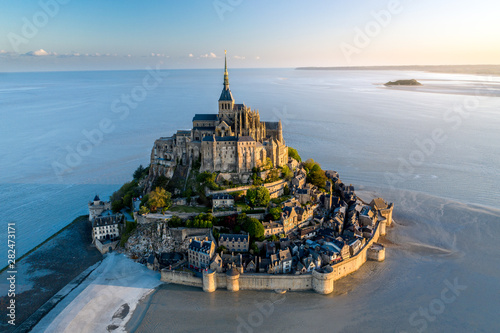 Mont Saint Michel aerial view