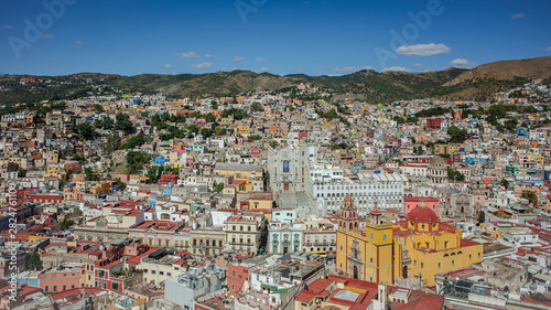 Panorama meksykańskiego miasta Guanajuato.