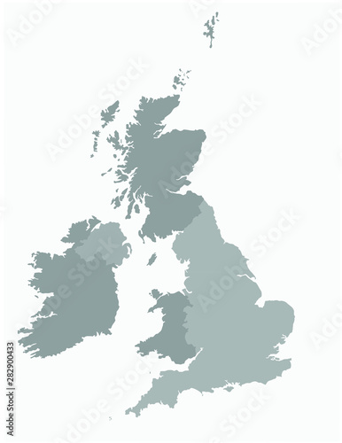 United kingdom map vector illustration
