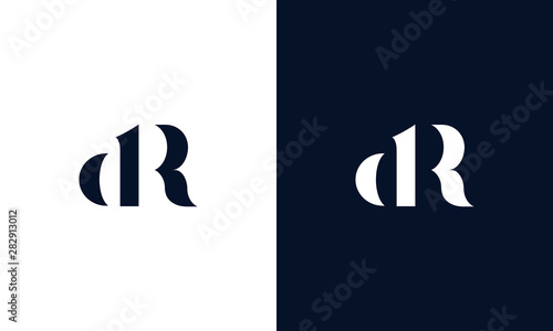 Abstract letter DR logo. This logo icon incorporate with abstract shape in the creative way.