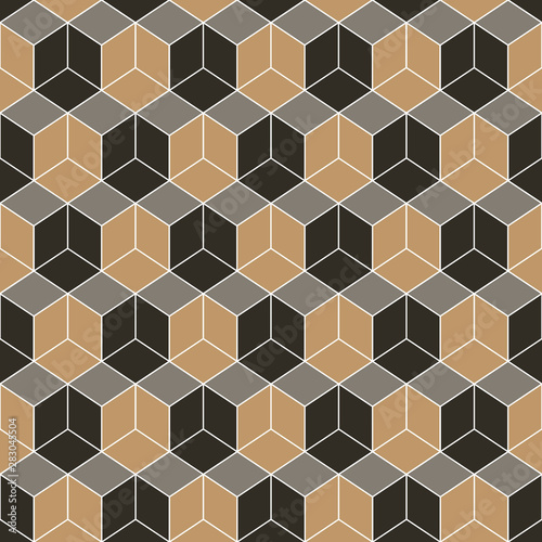 Vector seamless pattern of mozaic. Moroccan-inspired tiles