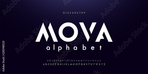 Abstract digital modern alphabet fonts. Typography technology electronic dance music future creative font. vector illustraion