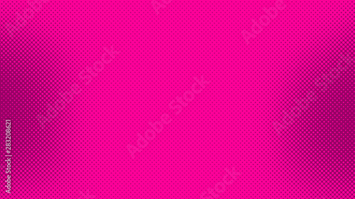 Magenta pop art background in vitange comic style with halftone dots, vector illustration template for your design