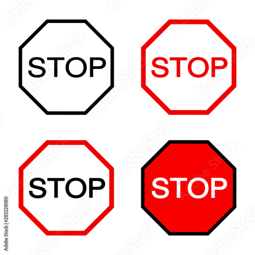 zestaw znaków stop