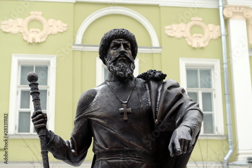 Monument to Tsar Ivan the terrible at the alley of rulers in Moscow