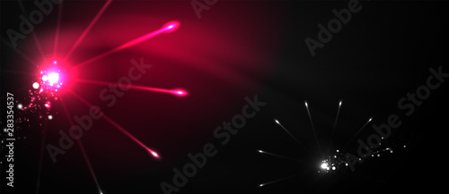 Colorful pyrotechnics show. Sky clouds. Black background. Festival celebration. Abstract fireworks dark sky night.