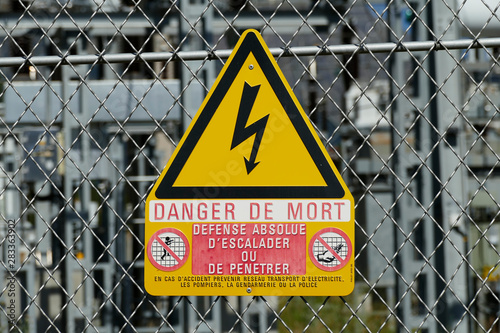 Danger de mort centrale électrique