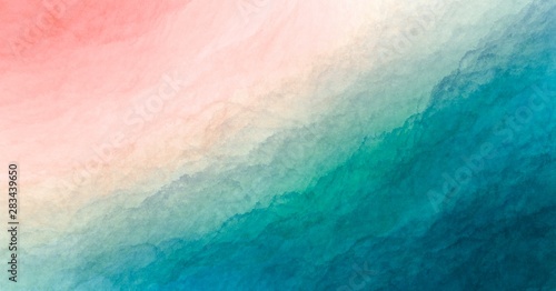 Abstract colorful watercolor paint blue green pink red background with liquid fluid texture for background, banner