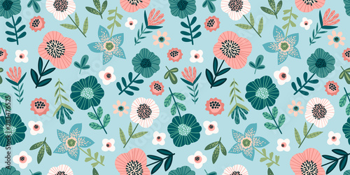 Floral seamless pattern. Vector design for paper, cover, fabric, interior decor