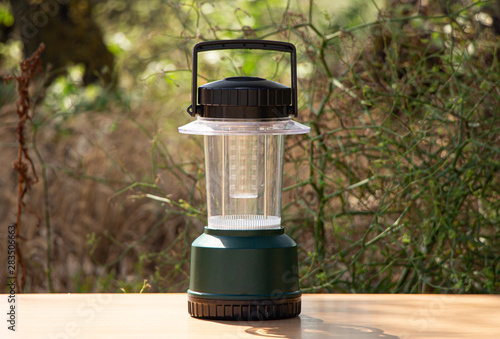 Modern lantern in the camp