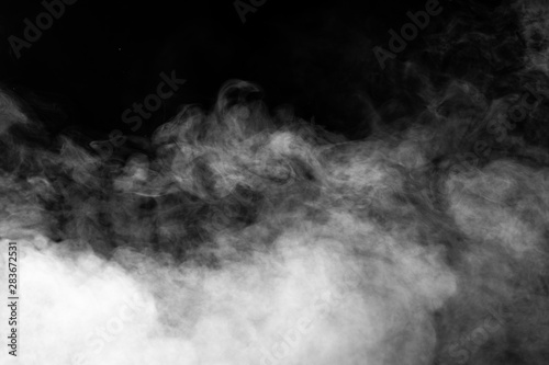Smoke on black background. white smoke texture
