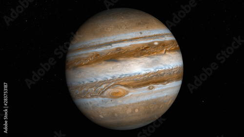 the planet jupiter (3d rendering,8k.This image elements furnished by NASA)