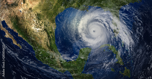 tropical cyclone approaching the US - 3D illustration