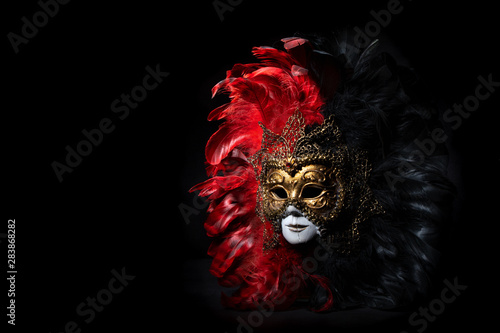 Italian carnival venetian mask. Mysterious event, party