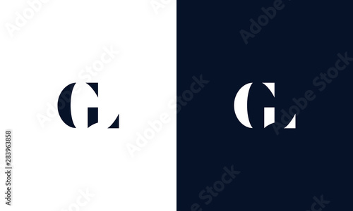 Abstract letter GL logo. This logo icon incorporate with abstract shape in the creative way.