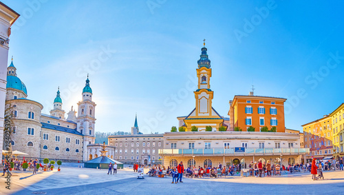 Panorama of old Salzburg, Austria