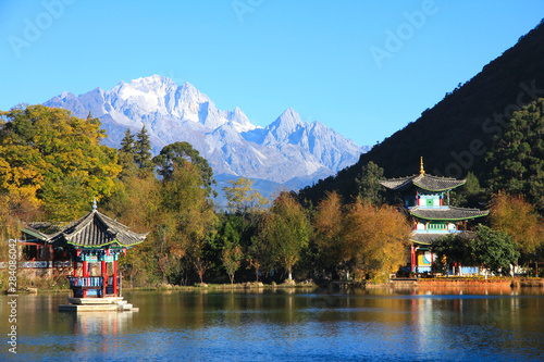 Jade Spring Park (Black Dragon Pool Park) in Lijiang, Yunnan Province, China