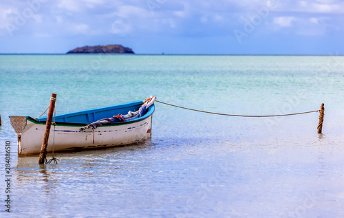 boat on the beach, Rodrigues Island