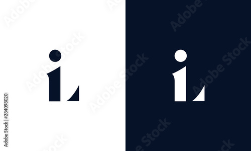 Abstract letter IL logo. This logo icon incorporate with abstract shape in the creative way.
