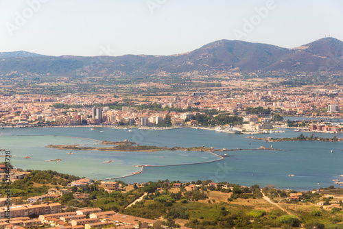 Italy, Sardinia. Aerial view of Olbia