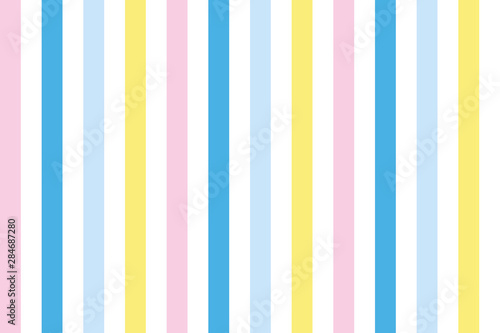 background of pastel colored stripes in pink, blue yellow and white