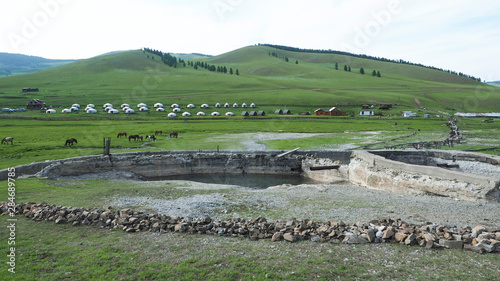 Tsenkher Hot Spring Camping Site, Central Mongolia