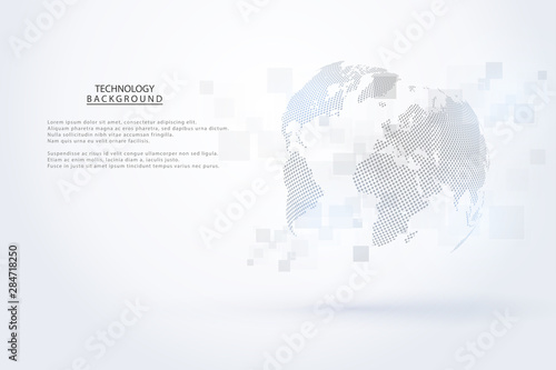 Abstract technology background Hi-tech communication concept futuristic digital innovation background for global web, connection, science. Vector illustration