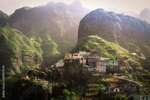 Fontainhas, kleiner Ort auf Santo Antão, Cape Verde, West Africa