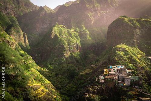 Fontainhas, kleiner Ort auf Santo Antão, Cape Verde, West Africa