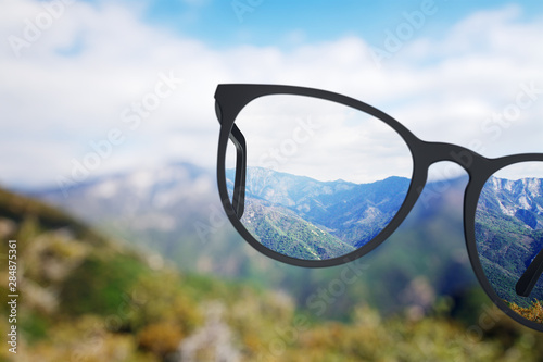 Creative nature though eyeglasses