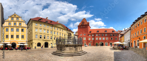 Der Haidplatz in der Altstadt von Regensburg