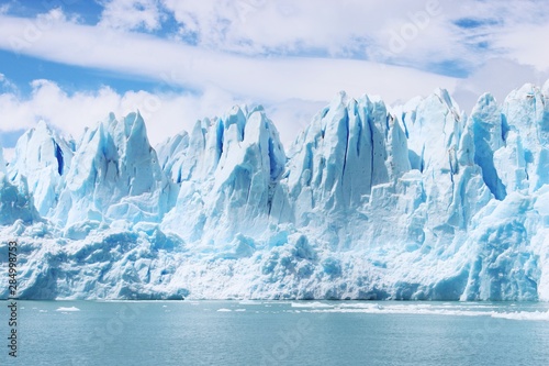 Beautiful shot of icebergs in glacier Perito Moreno, in Patagonia, Argentina