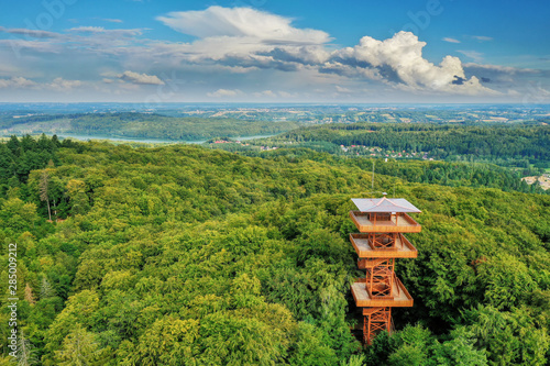 Lookout in Wieżyca - the highest hill of the moraine range of the Szymbarskie Hills