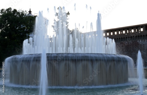 a large fountain in Milan