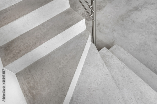Grey microcement stairs